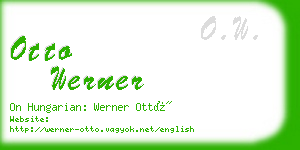 otto werner business card